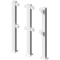 Beskyttelsesgel�nder | St�lr�r 70 x 70 mm | Fast stolpe, der fastg�res med dybdebor | Hj�rnestolpe til top- og kvartb�jet stang | Varmgalvaniseret